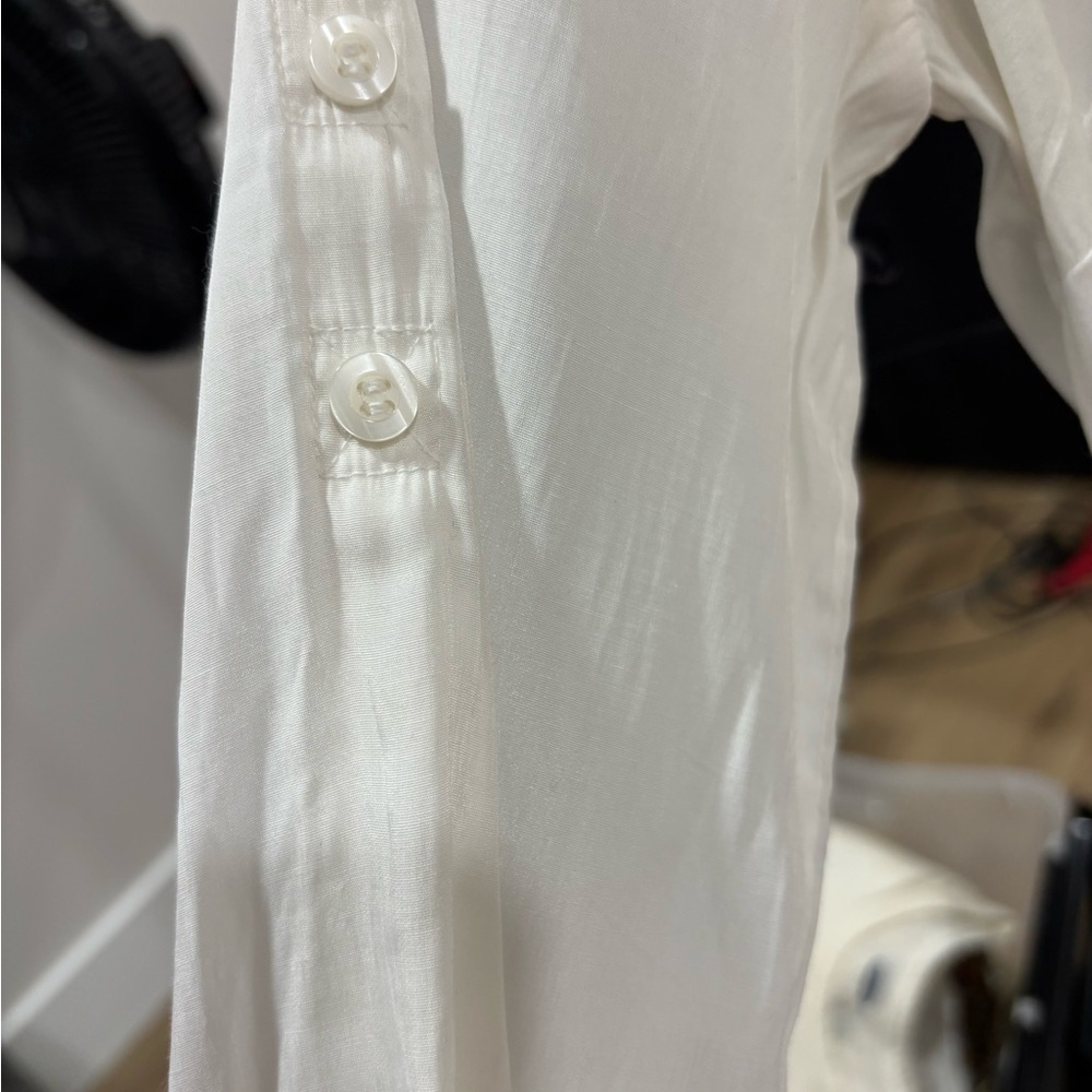 White Button-Up Blouse - Picture 5 of 7